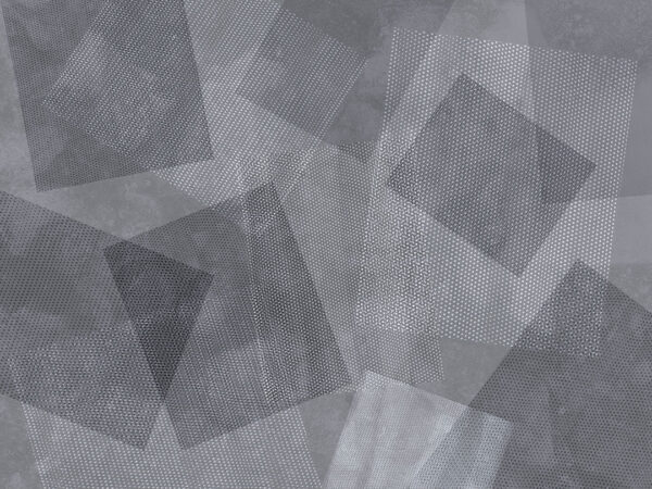 Grey abstract geometric wall mural