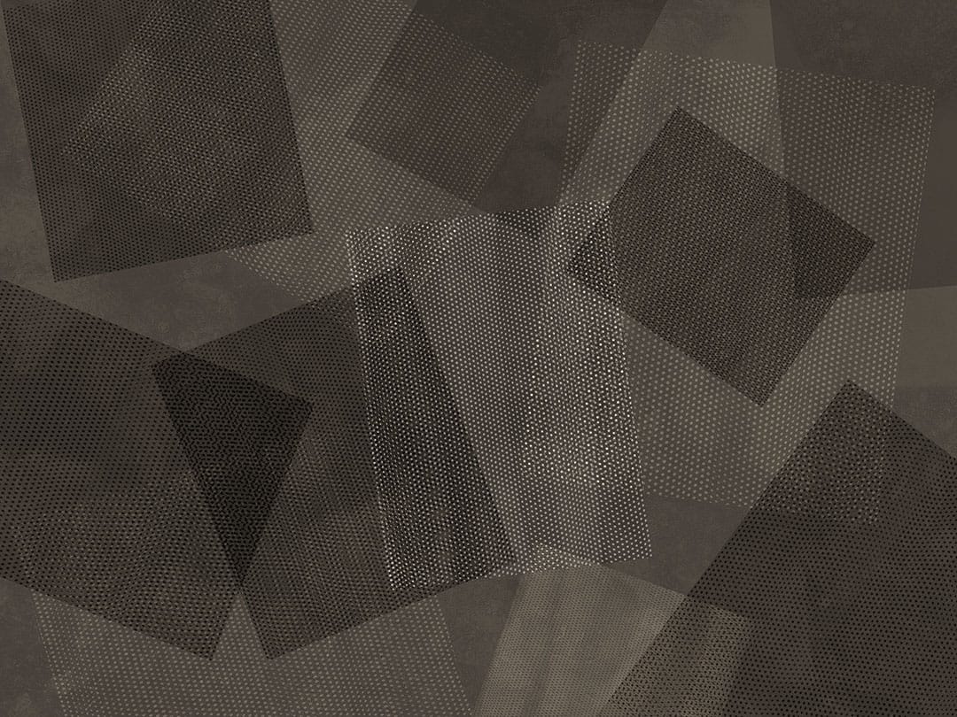 Brown abstract geometric wall mural