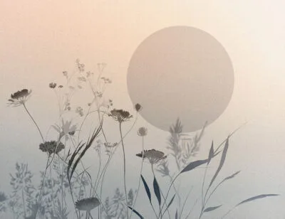 Tender flowers on the gradient background wall mural