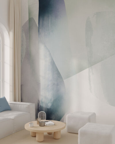 Watercolor abstract print wall mural for the living room