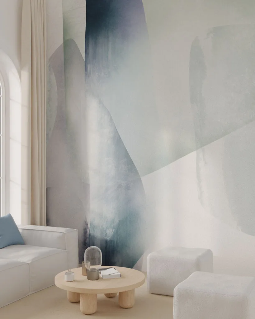 Wall Mural Ryleigh for the living room - kith2kin.com Watercolor abstract print wall mural for the living room