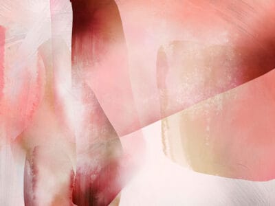 Watercolor abstract red print wall mural
