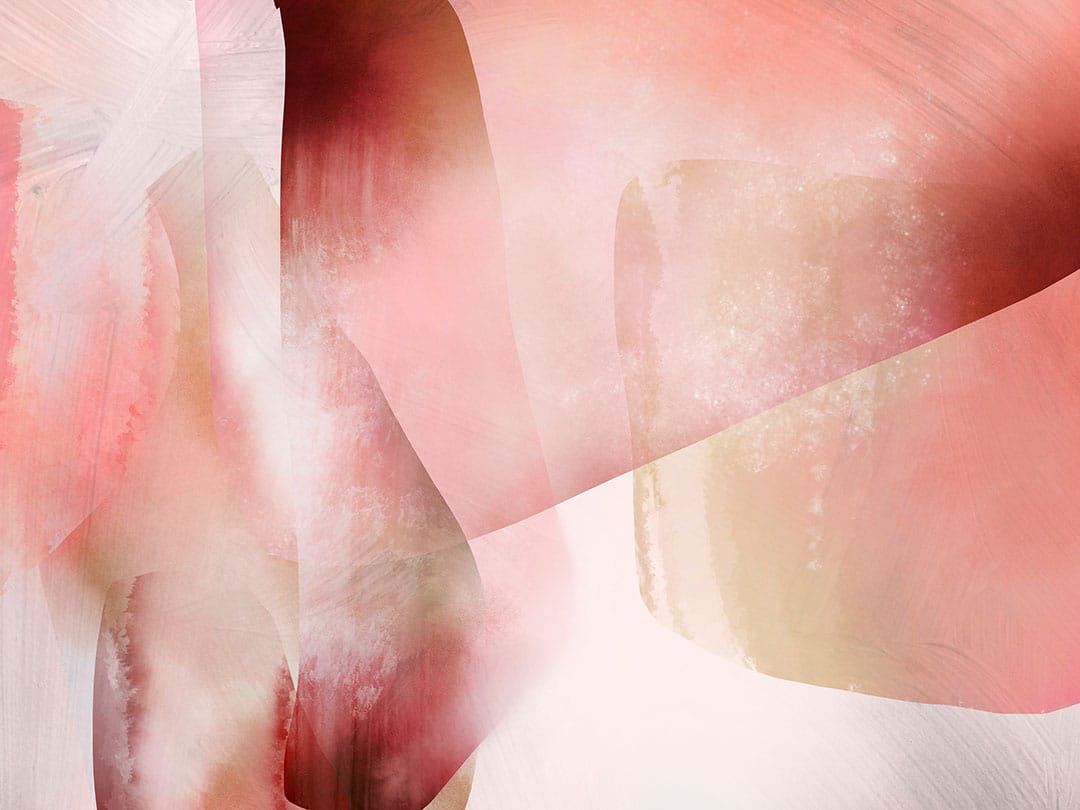 Watercolor abstract red print wall mural