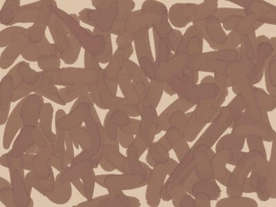 Brown abstract brush strokes wall mural