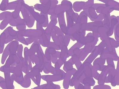 Bright purple abstract brush strokes wall mural