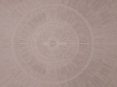 Stone textured beige geometric mandala wall mural
