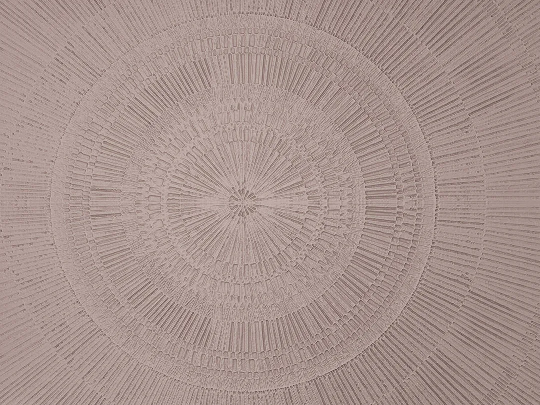 Stone textured beige geometric mandala wall mural