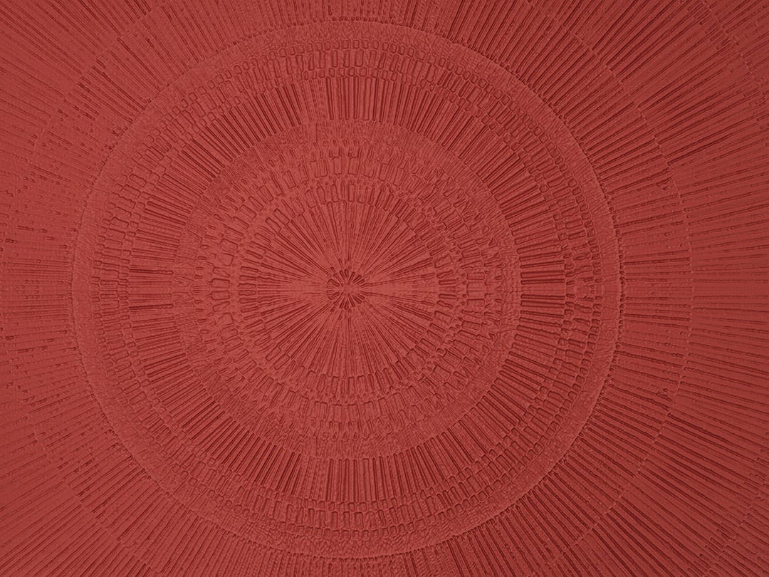 Stone textured red geometric mandala wall mural